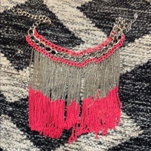 Forever 21 fringe necklace and earrings